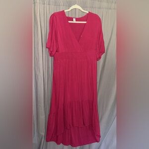 Old Navy Petite Pink V-Neck Dress